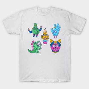 Creative colorful stickers set T-Shirt